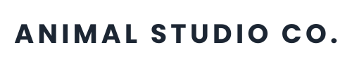 Text 'ANIMAL STUDIO CO.' on a white background